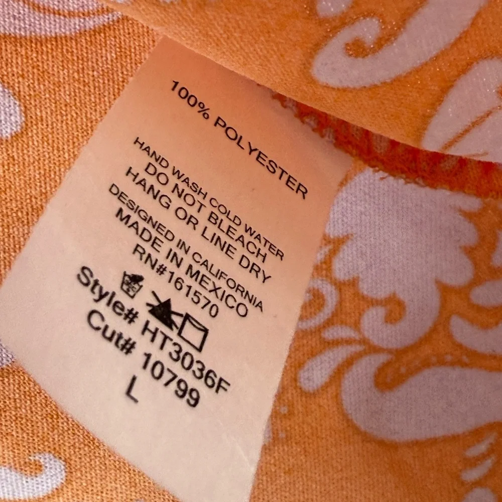 NWOT Haptics Flutter Sleeve Floral Blouse in Orange - Picture 7 of 7
